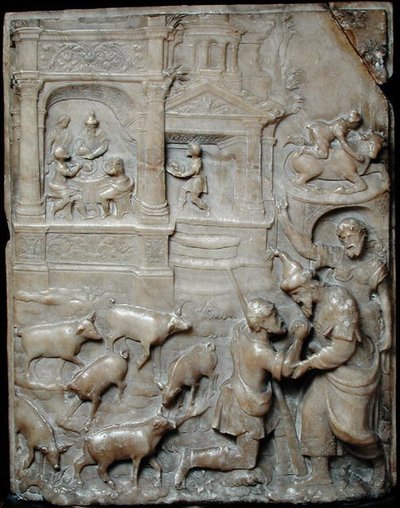 Relief depicting the Return of the Prodigal Son, from Malines by Flemish School